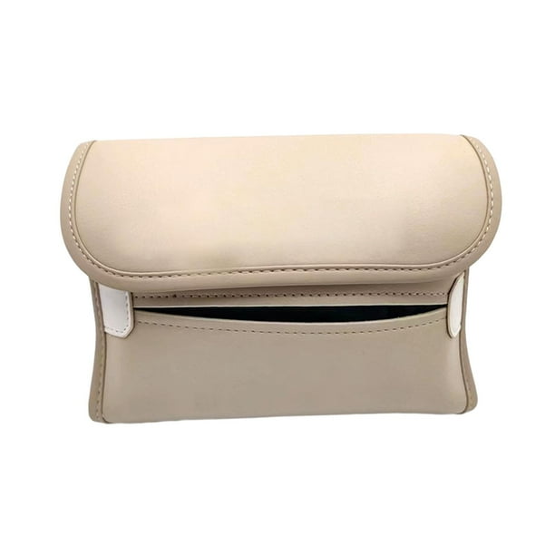 Porta pañuelos para coche, parasol, asiento trasero, accesorios para interiores de vehículos Beige