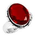 thumbnail image 1 of 925 Sterling Silver Ring For Women - Men Red Ruby Simulated Gemstone Silver Ring Size 6.5 July Birthstone Fashion Silver Ring Size 6.5 Birthday Gift For Mom Gemstone 925 Silver Jewelry, 1 of 5