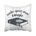 thumbnail image 1 of BSDHOME Black Label With Spells Book And Make Your Own Magic Inspirational Lettering Pillowcase Throw Pillow Cover 18x18 inches, 1 of 1
