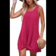 thumbnail image 3 of Vestido de Mujer con Estampado Floral, Color Rosa y Rojo Talla S, 3 of 9