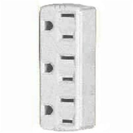 - Cooper Wiring 1147W-BOX 3 Outlet 3 Wire Ground Adapter - White