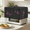 thumbnail image 3 of Whosucclay Butterfly Leopard Print Microwave Oven Grill Cover Protector Oil-Proof Microwave Oven Dust Cover with Handle Case Protections for Toaster Oven 20.9" x 15.7" x 12.4"inches-L, 3 of 7