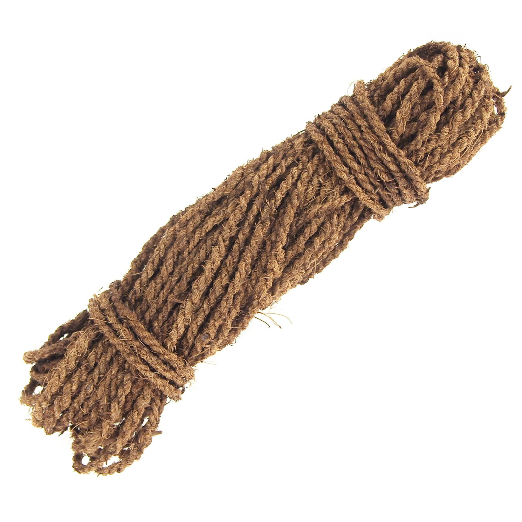 Natural Coconut Fiber Rope, 6mm, 21 Yards