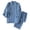 Blue, variant on Mens Cotton Pajamas Set Japanese Style Two-Piece Kimono Bathrobe and Pants Sets Sleepwear