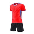 thumbnail image 4 of Letdown Kids Sports Boys Girls Outfits Short Sleeve Training Football Theme Breathable Athletic Youth Team Practice Clothes Summer Outfits Summer Clothes Back To School Size 5-13Y for Kids, 4 of 6
