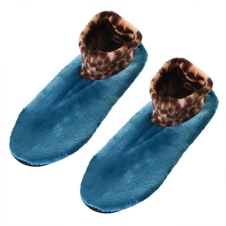 

TIANEK Autumn And Winter Children S Leopard Print Floor Double Layer Plus Velvet Thickening Non-Slip Warmth Not Down Velvet Yoga Dance Thigh High Compression Socks Women