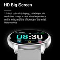 thumbnail image 4 of Monitor Ips de 1,3 pulgadas, reloj con podómetro, resistente al agua, blanco pulgadas Feliz Sencillez, 4 of 5
