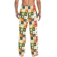 thumbnail image 5 of Christmas Squares Snowmen Hearts Mens Pajama Pants Cotton Elastic Waistband Lounge Sleep Pajama Bottoms Pj with Pocket, 5 of 7