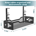 thumbnail image 3 of Bandeja de gestión de cables, paquete de 2 unidades, para debajo del escritorio Litwaro, 3 of 7