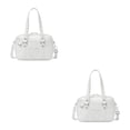 thumbnail image 1 of Qarigey Japanese Student JK Uniform Bag PU Shoulder School Bag Leather Blanco Grande 2Conjunto, 1 of 1