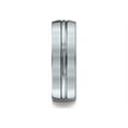 thumbnail image 3 of Benchmark� 10k Gold 7mm Comfort-fit Satin-finished With High Polished Center Cut Carved Design Wedding Band Ring, 3 of 7