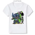 thumbnail image 5 of Camiseta de algodón con estampado de puntadas de verano para niños, nueva camiseta Kawaii de Disney para niños y niñas, ropa informal, camisetas de dibujos animados Harajuku para niños, camisetas para, 5 of 5