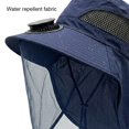 thumbnail image 6 of Byfri Mosquito Net Sun Hat with Solar Fan Wide Brim Fishing Hat for Outdoor Camping Navy 58-60cm, 6 of 7