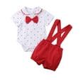 thumbnail image 4 of Bmnmsl 0-24M Toddler Baby Boys T-shirts Tops+Bib Pants Set Overalls Outfit Clothes, 4 of 5