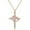 Rose Gold, variant on 925 Sterling Silver Crown Cross Necklace for Women Teens, Dainty Cubic Zirconia Pendant Simple Faith Cross Jewelry Necklace