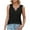 Women Black Tank tops for Girls, variant on HAPIMO Women's Loose Tank Tops Tunic Trendy Summer Beach Tees Sleeveless Workout Shirts V Neck Button Elegant Casual Tops Solid Color Cotton for Girls Black