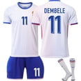 thumbnail image 2 of 2024 - 25 ropa de fútbol infantil FC ropa de fútbol infantil Mbappe ropa de aficionados uniforme juvenil de manga corta Francia espera - 11s, 2 of 7