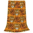 thumbnail image 2 of Honeii Tiger Print Fleece Blanket - Throw Blanket for Bed, Sofa, Couch, Camping, and Travel , Microplush Ultra Soft Warm Blanket-40"x30", 2 of 7