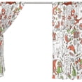 thumbnail image 3 of Coolnut Merry Christmas Elements Semi Sheer Curtains Window Voile Drapes Panels Treatment-55x78in for Living Room Bedroom Kids Room2 Pieces, 3 of 3