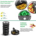 thumbnail image 2 of Organizador de medicamentos para 7 días con 14 compartimentos separados, gran capacidad, organizador de pastillas de viaje impermeable con cierre de tapa, para almacenar vitaminas, 2 of 4