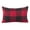 Red, variant on Buffalo Check Plaid Design Cotton Throw Pillow with Insert (13"x20" Rectangular Pillow, Black)