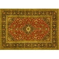 thumbnail image 1 of Ahgly Company Indoor Rectangle Persian Yellow Traditional Area Rugs, 7' x 9', 1 of 4