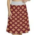 thumbnail image 1 of Women's Damask Middle Eastern Folk Floral A-line Printed Skirt Casual Wear, 3XL, Ruby Beige, by Ambesonne, 1 of 1