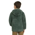 thumbnail image 3 of Eddie Bauer Youth Kid's High Pile Plush Hooded Full Zip Jacket (Green/Large), 3 of 7