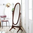thumbnail image 3 of GTU Furniture Swivel Adjustable Full-Length Oval Wood Cheval Floor Mirror, 3 of 6