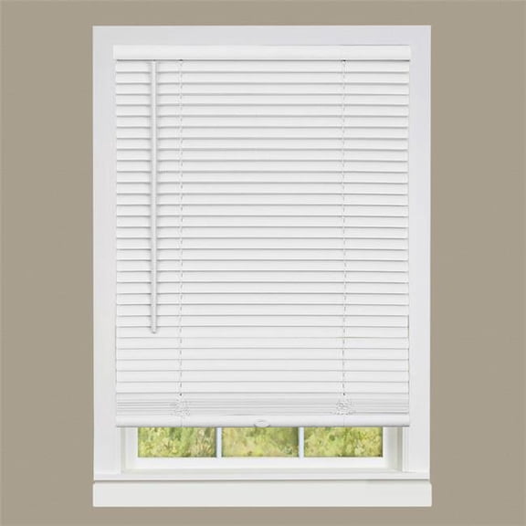 Game Development Group Cordless Vinyl Mini Window Blinds, Pearl White, 35" x 64"