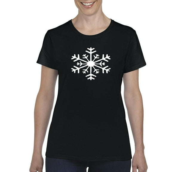 Artix - Women's T-Shirt Short Sleeve, up to Women Size 3XL - Christmas Snowflake