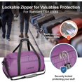 thumbnail image 5 of Airport Luggage Checked Bag - 80L Large Travel Duffle Bag for 5-7 Day Long Trip, Foldable Travel Duffel Bags for Traveling with Shoe Compartment for Men Women, Checked Luggage, Purple, 5 of 9