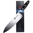 thumbnail image 2 of TUO Chef Knife - 8 inch Kitchen Chefs Knives Professional Cooking Knife - German HC Steel - Full Tang Pakkawood Handle - BLACK HAWK SERIES with Gift Box, 2 of 3