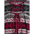 thumbnail image 4 of Vestido Capucha Dobladillo Cordones Tamaño Plus Rosegal  Vestidos casuales de talla grande, 4 of 5