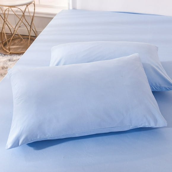 Under 10,Bedspreads, Coverlets & Sets,Solid Color Brushed Pillowcase, Comfortable Soft Pillow Cover, Home Bedroom Sofa Pillowcase for Relaxation and Sleep Comfort, | Polyester, Light Blue-505
