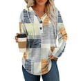 thumbnail image 2 of DAFPZW Womens Hoodies Pullover Tunic Tops for Women Loose Fit Dressy Oversized Sweatshirt with Buttons, 2 of 5