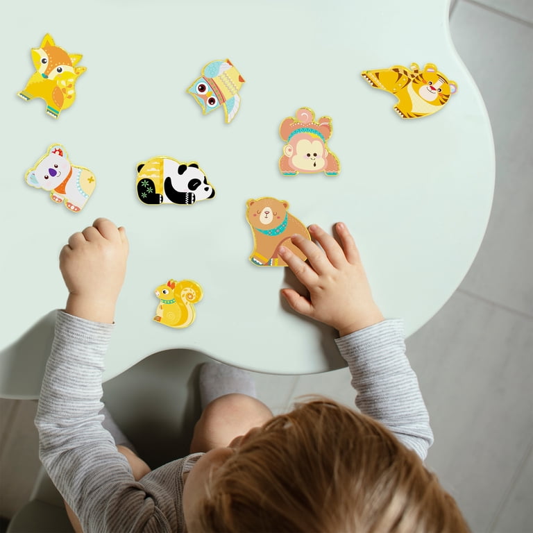 PicassoTiles Forest Animal 8-Piece Magnetic Tile Set photo 3
