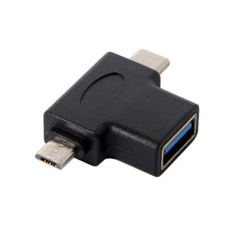 CY USB 3.1 Type-C Micro USB Combo to USB 2.0 A Female OTG Data Host Adapter