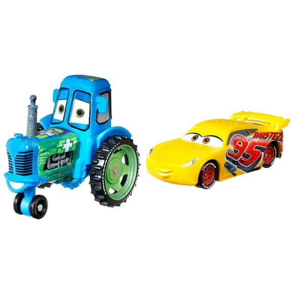 Disney/Pixar Les Bagnoles Coffret de 2 Tracteur de course Rev-N-Go et Cruz Ramirez Rusteze