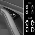 thumbnail image 1 of Car Door Open Exit Sticker Decal Interior Decoration Open Button Reminder Fit for Tesla Model 3, 1 of 6