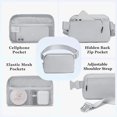 thumbnail image 3 of HAHDAXIA HVJCEZ Sacs Banane pour Femmes Hommes, Sac de Taille Mode Mini Bandoulière Ajustable pour Course, Randonnée et Voyage, Gris, 8 Pouces X 5 Pouces X 2 Pouces, 3 of 6