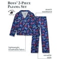thumbnail image 3 of Beverly Hills Polo Club Boys Pajama Set Lightweight Button Down Long Sleeve Pajamas and Pajama Pants, 3 of 7