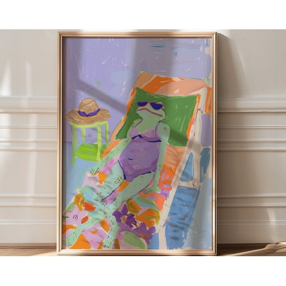 Wall Art Matisse Art Danish Pastel Frog Print Maximalist Decor The Wave Drawing Trendy Cowgirl Decor Colorful Dining Room Art