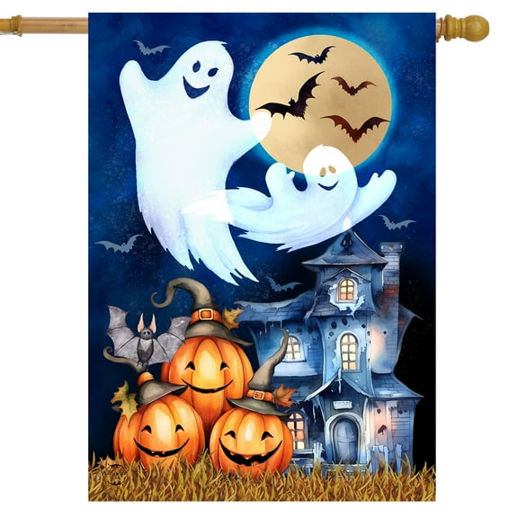 Briarwood Lane Halloween Haunting House Flag