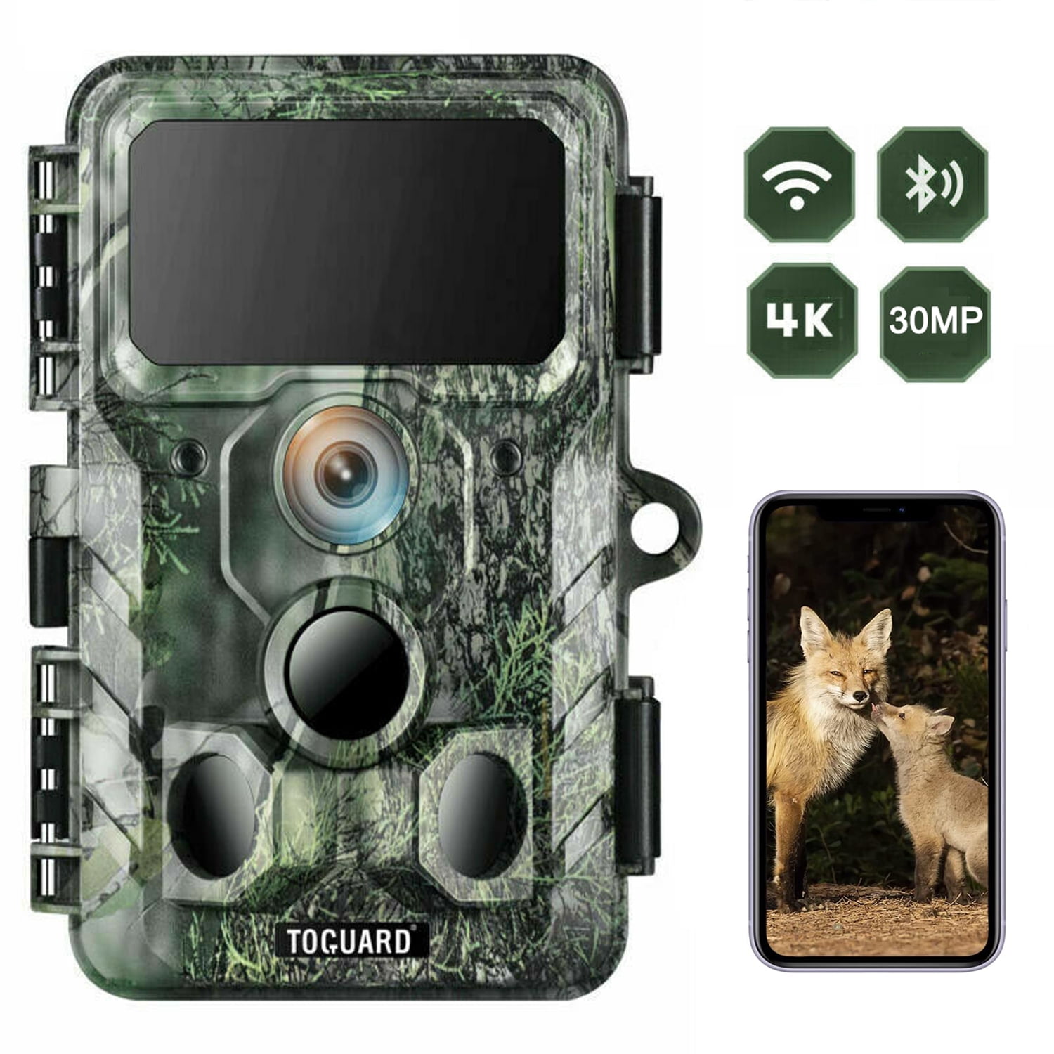16GB 16MP Trail & Game Hunting Camera 120°Angle IP66 Waterproof SD Card Reader 