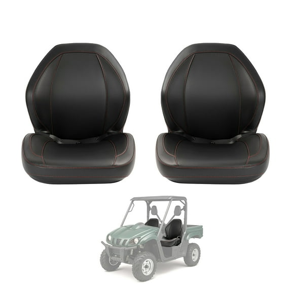 Pair Seats For Yamaha Rhino 450 660 700 Black Sewn Bucket Seats #5UG-F4710-00-00