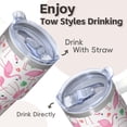 thumbnail image 4 of Flamingo Stainless Steel Insulated Tumbler with Handle 20OZ Coffee Mug Cup Leak Resistant Double Wall Vacuum Keeps Drinks Hot Cold Perfect Gifts for Women Girls on Birthday Christmas Summer, 4 of 6