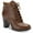 Brown, variant on STYLE & COMPANY Womens Brown Lucillee Almond Toe Lace-Up Heeled Boots 10 M
