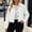 White, variant on Jackets for Women Lapel Collar Button Up Corduroy Jacket Long Sleeve With Decorative Chest Pockets Casual Solid Color Loose Comfy Layering Jacket for Fall Daily Wear