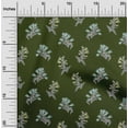 thumbnail image 1 of oneOone Viscose Jersey Dark Green Fabric Leaves & Flower Floral Diy Clothing Quilting Fabric Print Fabric By Yard 60 Inch Wide, 1 of 5